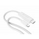 HYPER HD6007WHGL cable HDMI 2,5 m USB-C HDMI tipo A (Estándar) Blanco